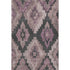 9' X 12' Blush And Gray Ikat Washable Area Rug With UV Protection