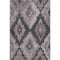 5' X 8' Lavender And Gray Ikat Washable Area Rug With UV Protection