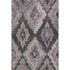 5' X 8' Lavender And Gray Ikat Washable Area Rug With UV Protection