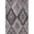 5' X 8' Lavender And Gray Ikat Washable Area Rug With UV Protection