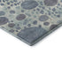 8' X 10' Denim Blue Peach And Ivory Geometric Washable Area Rug With UV Protection