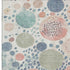8' X 10' Denim Blue Peach And Ivory Geometric Washable Area Rug With UV Protection