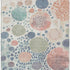 8' X 10' Denim Blue Peach And Ivory Geometric Washable Area Rug With UV Protection