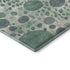 8' Green Pink And Ivory Geometric Washable Round Rug With UV Protection