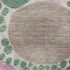 8' Green Pink And Ivory Geometric Washable Round Rug With UV Protection