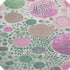 8' Green Pink And Ivory Geometric Washable Round Rug With UV Protection