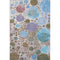 5' X 8' Khaki Blue And Purple Geometric Washable Area Rug With UV Protection