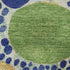 8' X 10' Navy Blue Yellow And Green Geometric Washable Area Rug With UV Protection