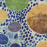 8' X 10' Navy Blue Yellow And Green Geometric Washable Area Rug With UV Protection