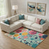 9' X 12' Teal Pink And Orange Geometric Washable Area Rug With UV Protection