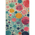 9' X 12' Teal Pink And Orange Geometric Washable Area Rug With UV Protection