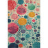 9' X 12' Teal Pink And Orange Geometric Washable Area Rug With UV Protection