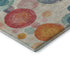 8' X 10' Beige Teal And Orange Geometric Washable Area Rug With UV Protection