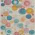 8' X 10' Beige Teal And Orange Geometric Washable Area Rug With UV Protection
