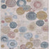 8' X 10' Blush Beige And Blue Geometric Washable Area Rug With UV Protection