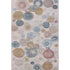 8' X 10' Blush Beige And Blue Geometric Washable Area Rug With UV Protection