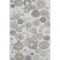 5' X 8' Ivory Gray And Silver Geometric Washable Area Rug With UV Protection