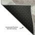 8' Ivory Gray And Silver Geometric Washable Round Rug With UV Protection