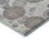 8' Ivory Gray And Silver Geometric Washable Round Rug With UV Protection