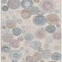 5' X 8' Peach Gray And Silver Geometric Washable Area Rug With UV Protection