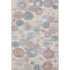 5' X 8' Peach Gray And Silver Geometric Washable Area Rug With UV Protection