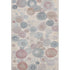 8' X 10' Peach Gray And Silver Geometric Washable Area Rug With UV Protection