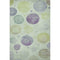 8' X 10' Artichoke Green And Purple Geometric Washable Area Rug With UV Protection