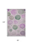 8' X 10' Blush Green And Pink Geometric Washable Area Rug With UV Protection