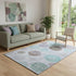 5' X 8' Blue Brown And Teal Geometric Washable Area Rug With UV Protection