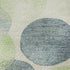 5' X 8' Navy Blue Green And Ivory Geometric Washable Area Rug With UV Protection