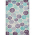 9' X 12' Plum Teal And Ivory Geometric Washable Area Rug With UV Protection