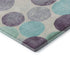9' X 12' Plum Teal And Ivory Geometric Washable Area Rug With UV Protection