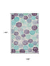 9' X 12' Plum Teal And Ivory Geometric Washable Area Rug With UV Protection