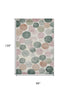 8' X 10' Salmon Emerald And Ivory Geometric Washable Area Rug With UV Protection
