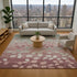 9' X 12' Blush And Emerald Floral Washable Area Rug With UV Protection