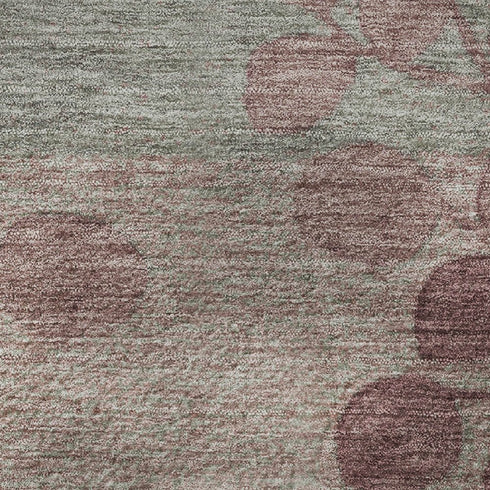9' X 12' Blush And Emerald Floral Washable Area Rug With UV Protection