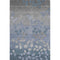 5' X 8' Denim Blue And Gray Floral Washable Area Rug With UV Protection