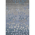 5' X 8' Denim Blue And Gray Floral Washable Area Rug With UV Protection