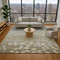 9' X 12' Khaki And Gray Floral Washable Area Rug With UV Protection