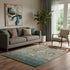 5' X 8' Coffee And Gray Floral Washable Area Rug With UV Protection