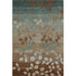 5' X 8' Coffee And Gray Floral Washable Area Rug With UV Protection