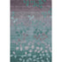 8' X 10' Teal And Gray Floral Washable Area Rug With UV Protection