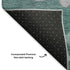 8' X 10' Teal And Gray Floral Washable Area Rug With UV Protection