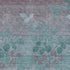 8' X 10' Teal And Gray Floral Washable Area Rug With UV Protection