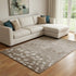 8' X 10' Taupe And Beige Floral Washable Area Rug With UV Protection