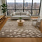 8' X 10' Taupe And Beige Floral Washable Area Rug With UV Protection
