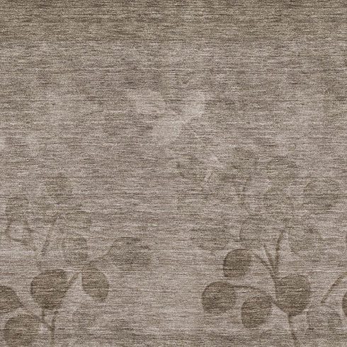 8' X 10' Taupe And Beige Floral Washable Area Rug With UV Protection