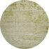 8' Artichoke Green And Ivory Abstract Washable Round Rug With UV Protection
