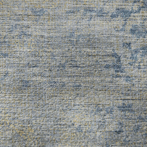 5' X 8' Navy Blue And Beige Abstract Washable Area Rug With UV Protection