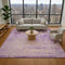 8' X 10' Purple And Beige Abstract Washable Area Rug With UV Protection